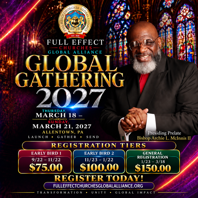 Full Effect Churches Global Alliance Spring Global Gathering 2027 — March 18-21, 2027